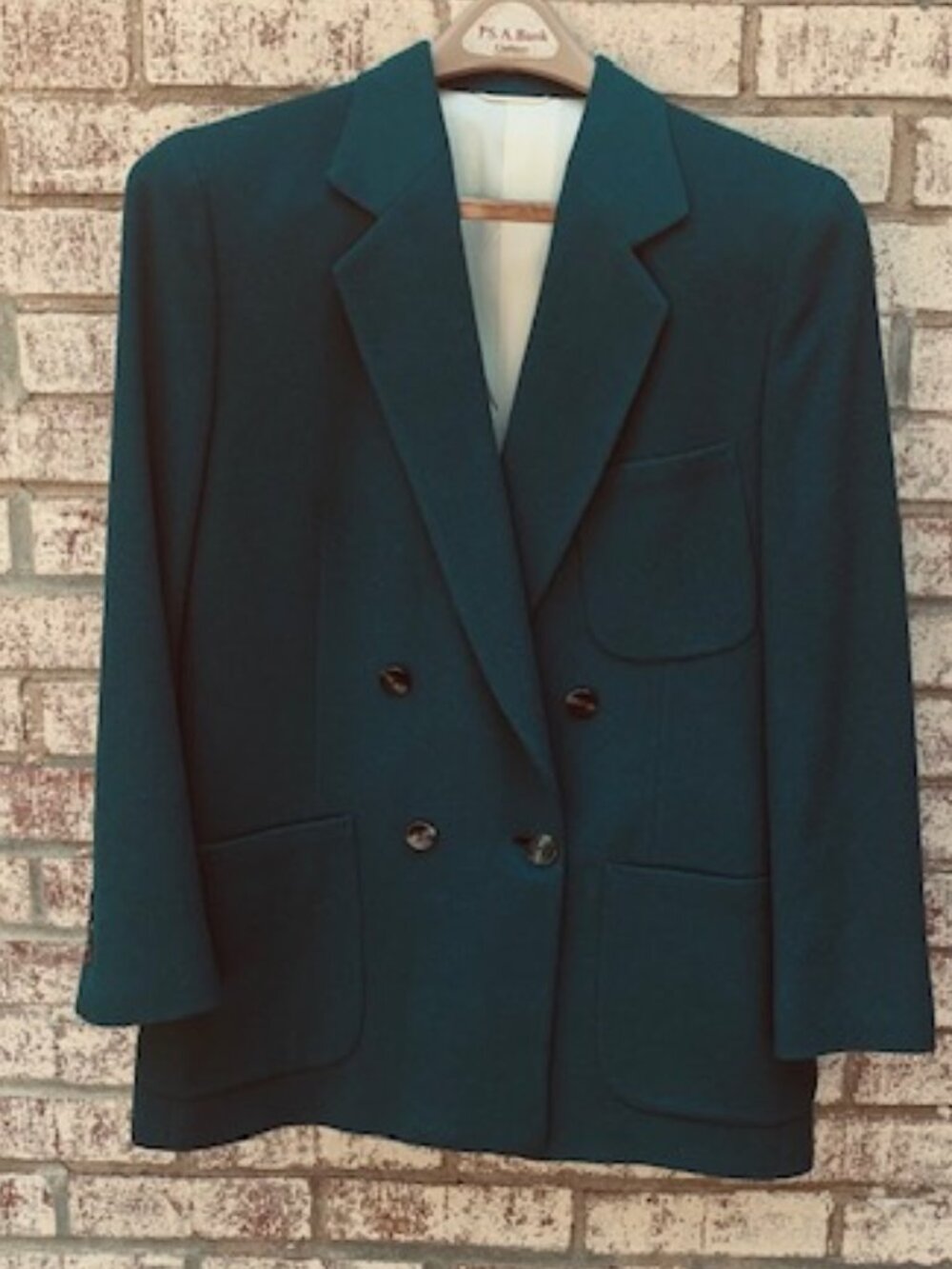 Vintage camel hair double-breasted blazer - size 8